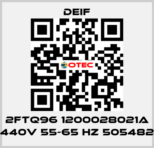 2FTQ96 1200028021A 440V 55-65 HZ 505482 Deif