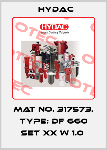 Mat No. 317573, Type: DF 660 SET XX W 1.0  Hydac