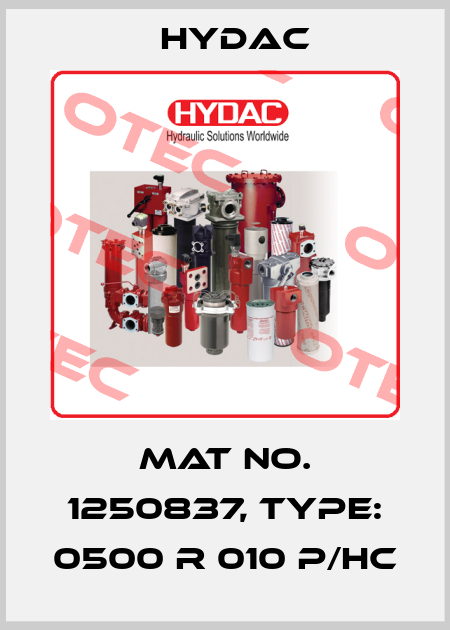 Mat No. 1250837, Type: 0500 R 010 P/HC Hydac