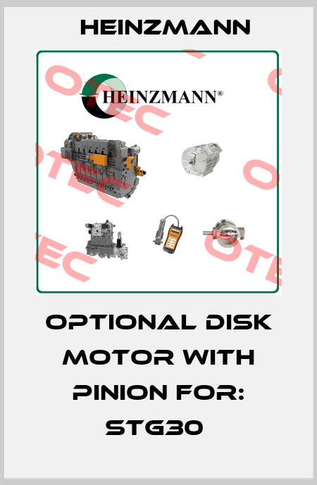 Optional disk motor with pinion for: Stg30  Heinzmann