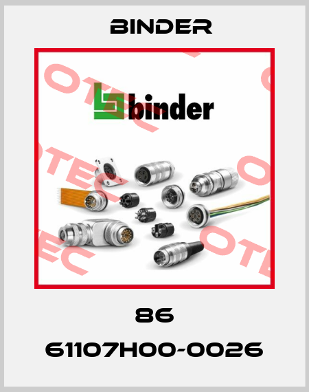 86 61107H00-0026 Binder