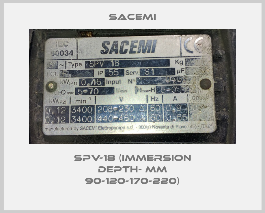 SPV-18 (Immersion depth- mm 90-120-170-220)-big