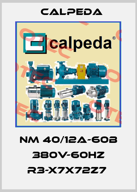 NM 40/12A-60B 380V-60Hz R3-X7X72Z7  Calpeda