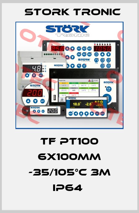 TF PT100 6x100mm -35/105°C 3m IP64  Stork tronic
