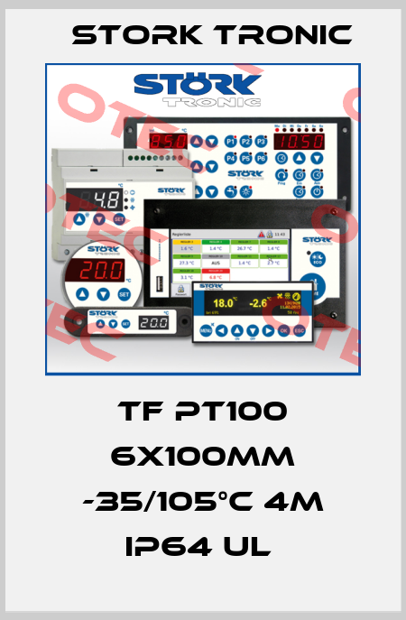 TF PT100 6x100mm -35/105°C 4m IP64 UL  Stork tronic