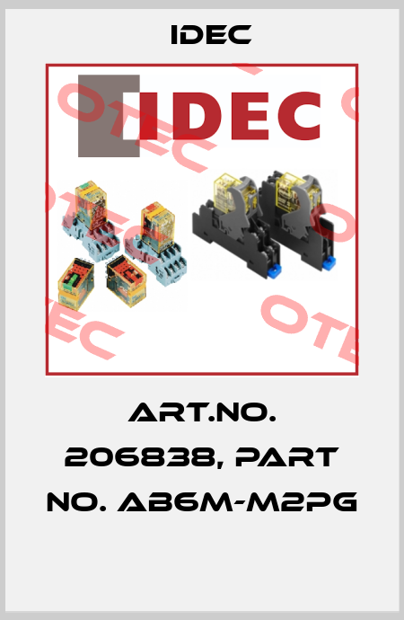 Art.No. 206838, Part No. AB6M-M2PG  Idec