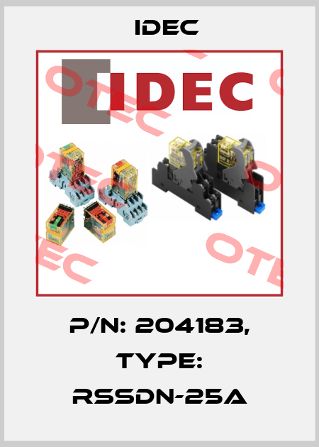 P/N: 204183, Type: RSSDN-25A Idec