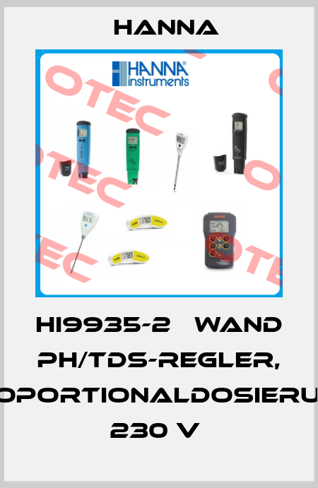 HI9935-2   WAND PH/TDS-REGLER, PROPORTIONALDOSIERUNG, 230 V  Hanna