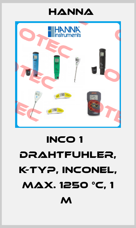 INCO 1   DRAHTFUHLER, K-TYP, INCONEL, MAX. 1250 °C, 1 M  Hanna