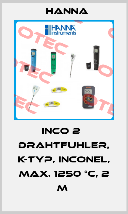 INCO 2   DRAHTFUHLER, K-TYP, INCONEL, MAX. 1250 °C, 2 M  Hanna