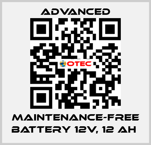 Maintenance-Free Battery 12V, 12 Ah  Advanced