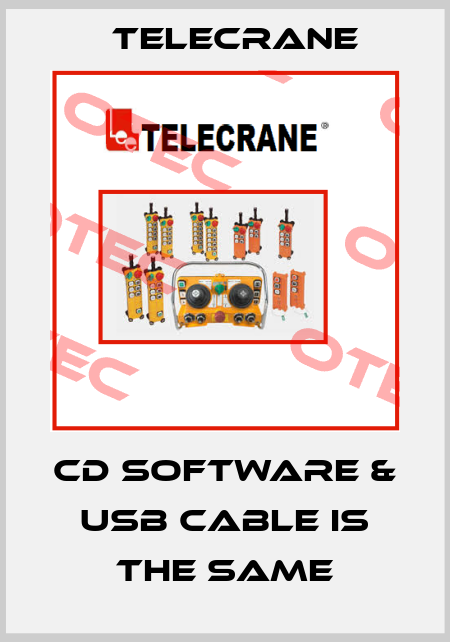 CD SOFTWARE & USB CABLE IS THE SAME Telecrane