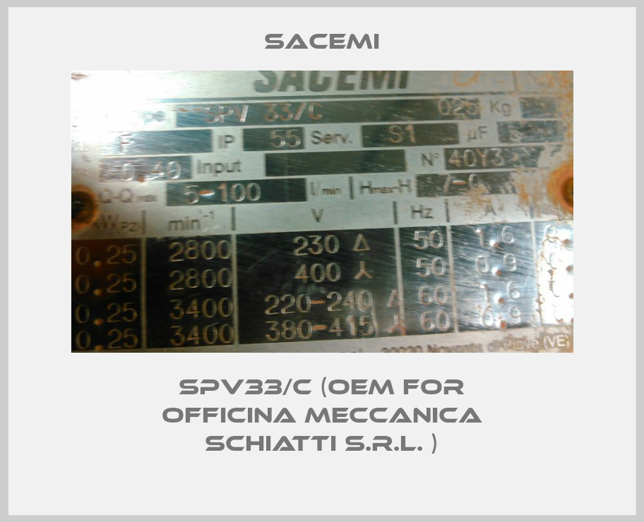 SPV33/C (OEM for OFFICINA MECCANICA SCHIATTI S.R.L. )-big