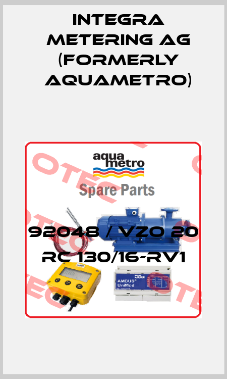 92048 / VZO 20 RC 130/16-RV1 Integra Metering AG (formerly Aquametro)