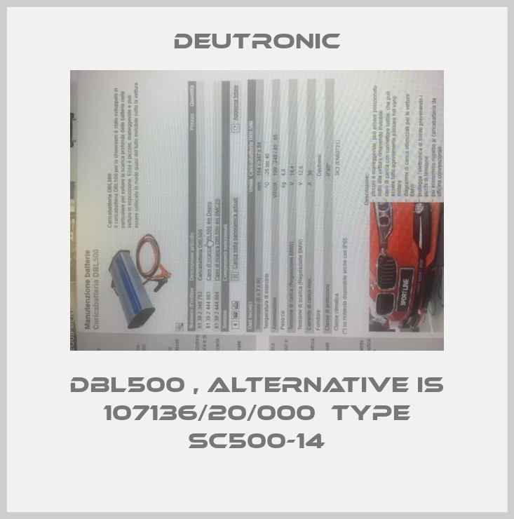 DBL500 , alternative is 107136/20/000  type SC500-14-big
