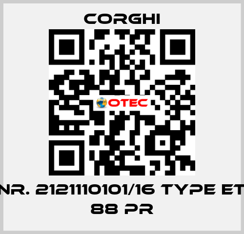 Nr. 2121110101/16 Type ET 88 PR Corghi