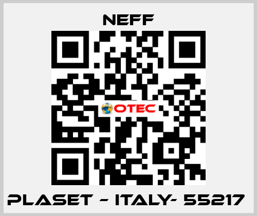 PLASET – ITALY- 55217  Neff