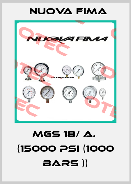 MGS 18/ A.  (15000 PSI (1000 Bars )) Nuova Fima