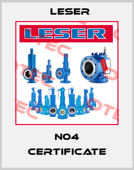N04 certificate Leser