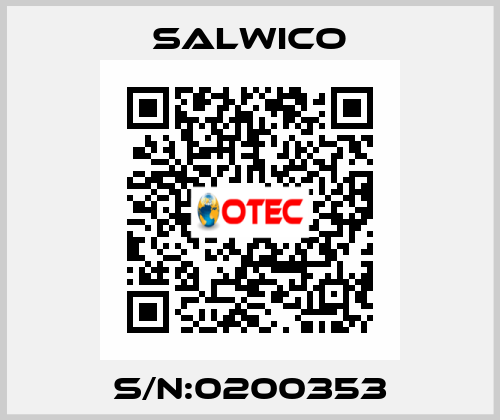 S/N:0200353 Salwico