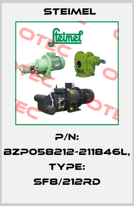 P/N: BZP058212-211846L, Type: SF8/212RD Steimel