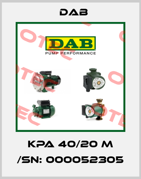 KPA 40/20 M /Sn: 000052305 DAB
