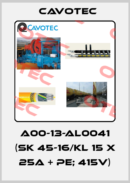 A00-13-AL0041 (SK 45-16/KL 15 x 25A + PE; 415V) Cavotec