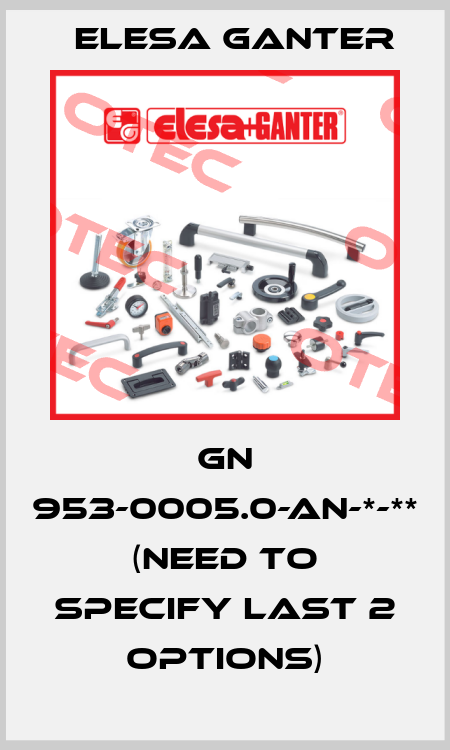 GN 953-0005.0-AN-*-** (need to specify last 2 options) Elesa Ganter