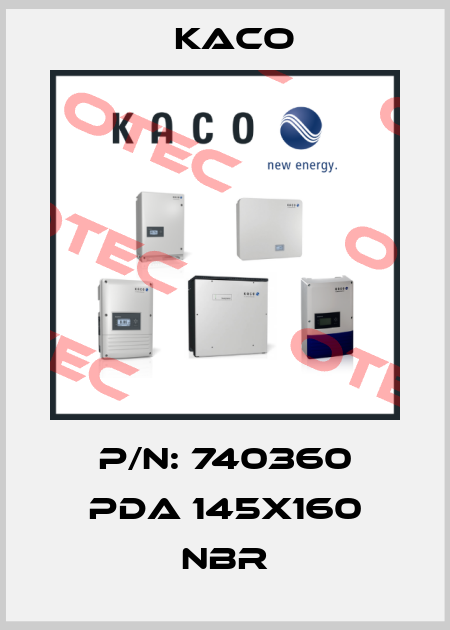 P/N: 740360 PDA 145x160 NBR Kaco