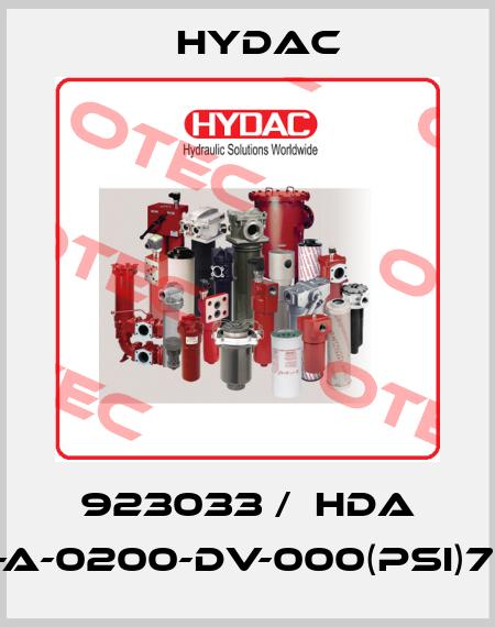 923033 /  HDA 478G-A-0200-DV-000(psi)72inch Hydac