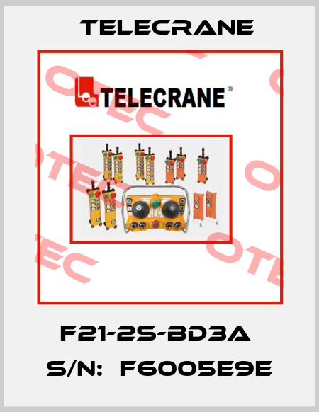 F21-2S-BD3A  S/N:  F6005E9E Telecrane