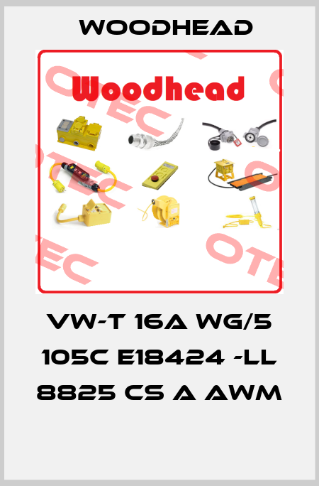 VW-T 16A WG/5 105C E18424 -LL 8825 CS A AWM  Woodhead