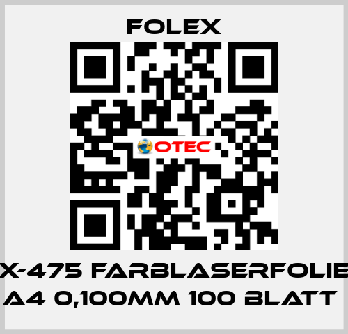 X-475 FARBLASERFOLIE A4 0,100MM 100 BLATT  Folex