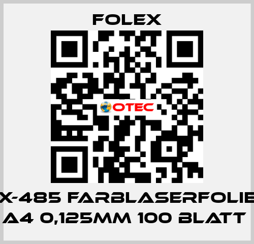 X-485 FARBLASERFOLIE A4 0,125MM 100 BLATT  Folex