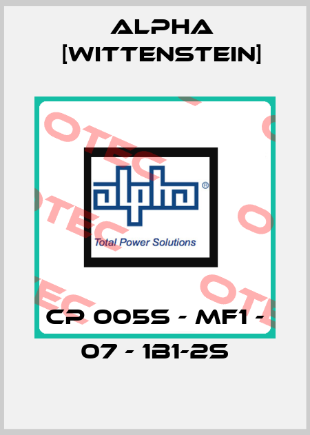 CP 005S - MF1 - 07 - 1B1-2S Alpha [Wittenstein]