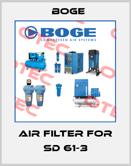 Air filter for SD 61-3 Boge