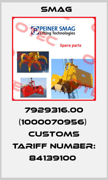 7929316.00 (1000070956)  customs tariff number: 84139100  Smag