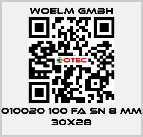 010020 100 FA Sn 8 mm 30x28 Woelm GmbH