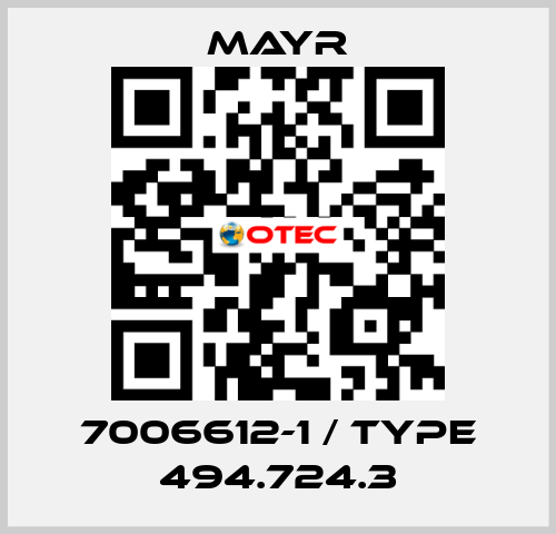 7006612-1 / Type 494.724.3 Mayr