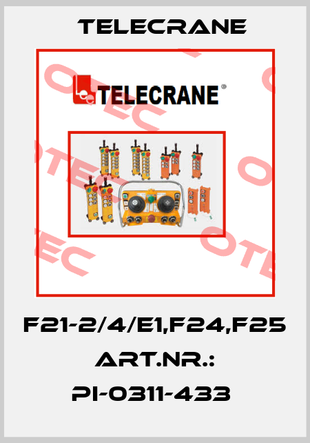 F21-2/4/E1,F24,F25  Art.nr.: PI-0311-433  Telecrane