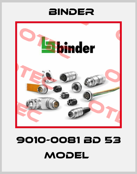 9010-0081 BD 53 MODEL  Binder