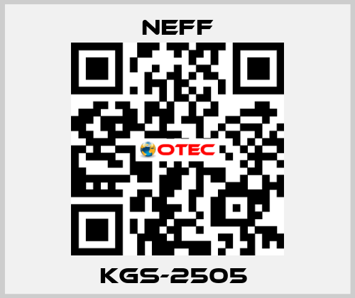 KGS-2505  Neff