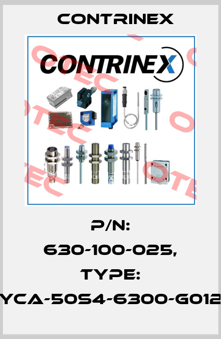 p/n: 630-100-025, Type: YCA-50S4-6300-G012 Contrinex
