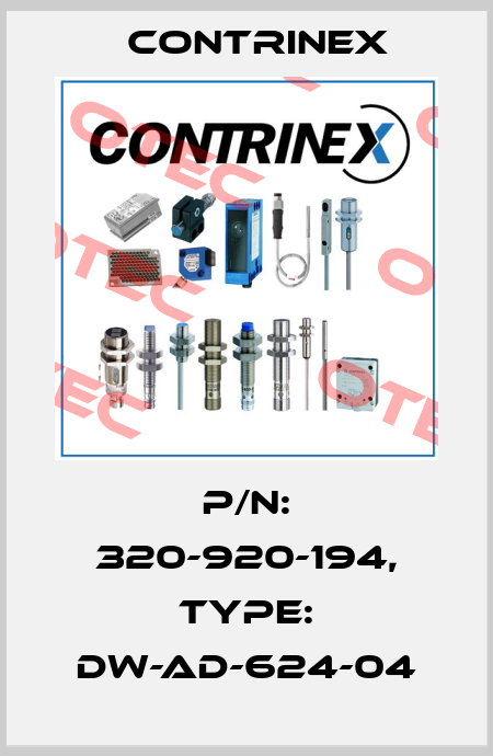 p/n: 320-920-194, Type: DW-AD-624-04 Contrinex