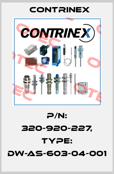 p/n: 320-920-227, Type: DW-AS-603-04-001 Contrinex
