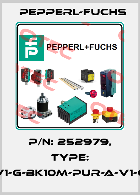 p/n: 252979, Type: V1-G-BK10M-PUR-A-V1-G Pepperl-Fuchs