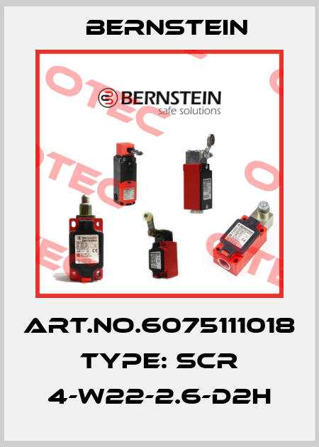 Art.No.6075111018 Type: SCR 4-W22-2.6-D2H Bernstein