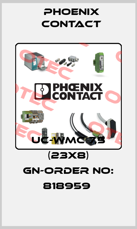 UC-WMC 7,5 (23X8) GN-ORDER NO: 818959  Phoenix Contact