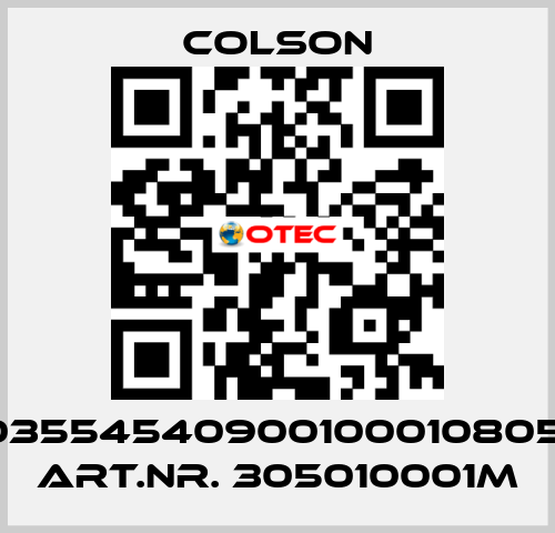 03554540900100010805  ART.NR. 305010001M Colson