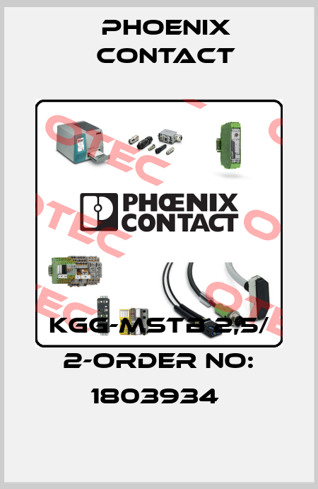 KGG-MSTB 2,5/ 2-ORDER NO: 1803934  Phoenix Contact